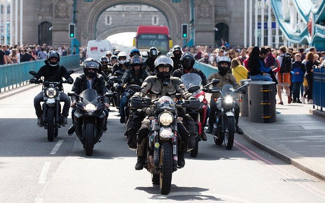 group of riders